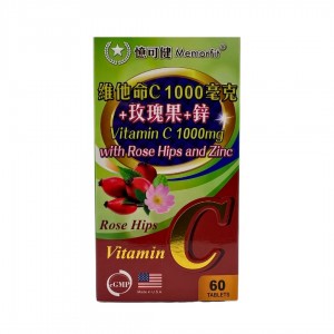 維他命C1000毫克+玫瑰果+鋅(60粒)